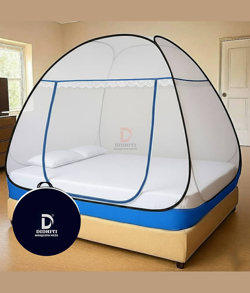 didhiti - Dark Blue Polycotton Foldable Mosquito Net ( Pack of 1 )
