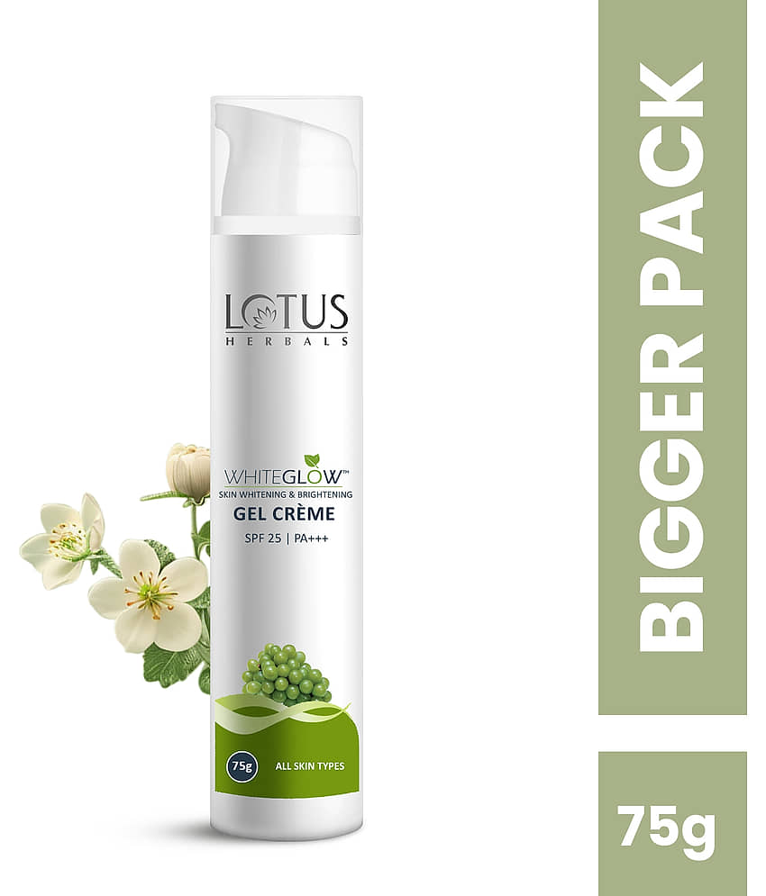 Lotus Herbals WhiteGlow Grape Extract Gel Cream Bigger Pack 75g (Pack of 1)