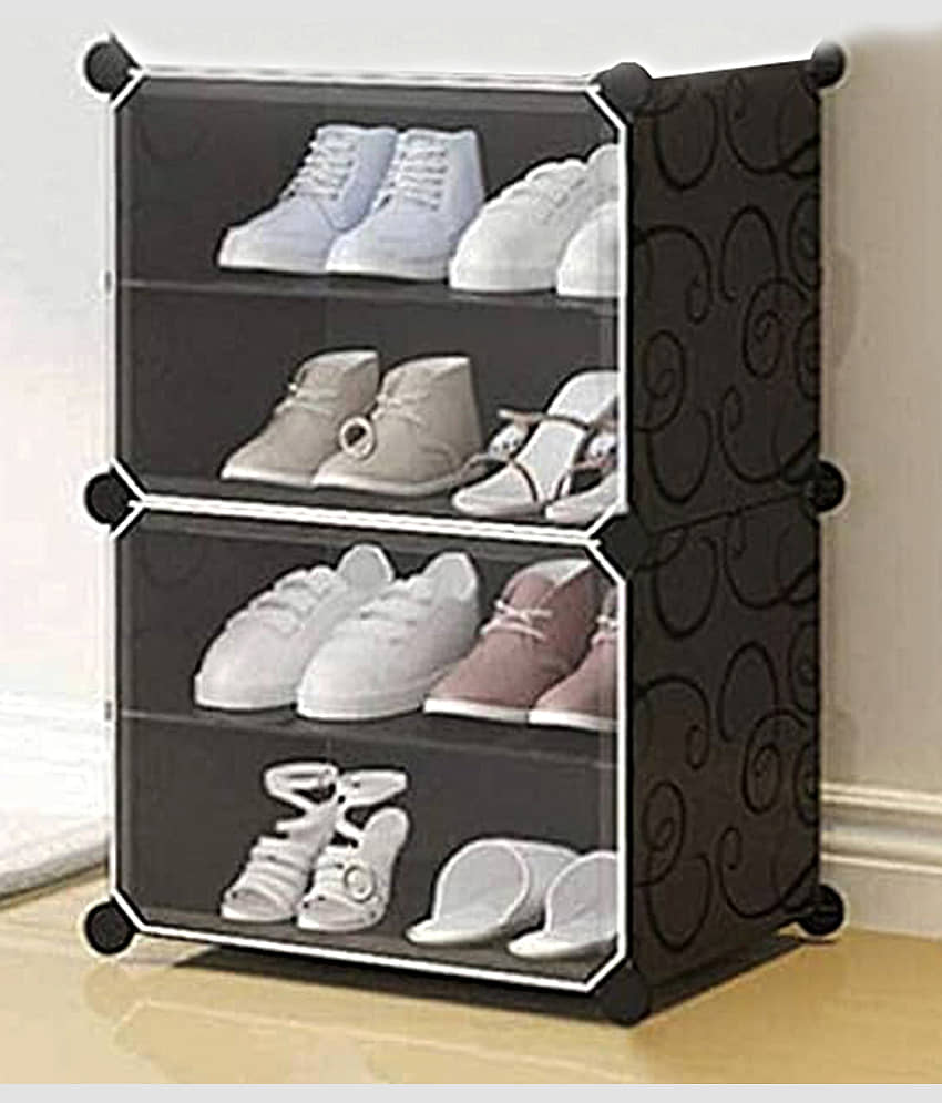 6 Layer Plastic Sheet Cube Shoe Rack Storage Closest Organizer for Shoes,Books,Clothes,Toys - CUBSHRK6L