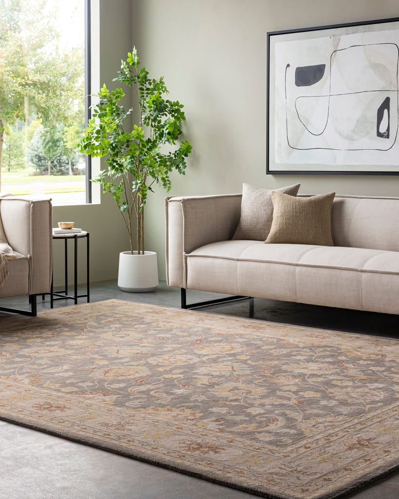 Hand Tufted Floral Comfort Elegant Wool Area Rug view 2