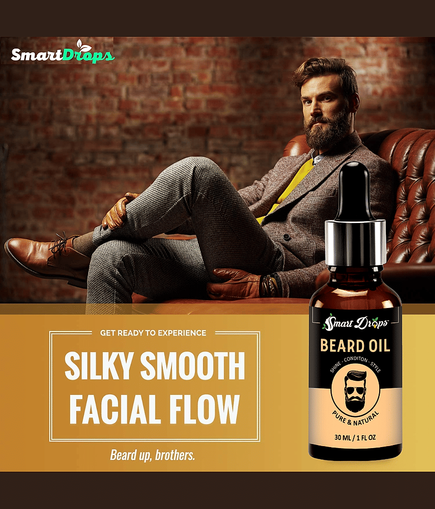 Smartdrops 30mL Removes Roughness Beard Oil ( Pack of 1 ) view 2