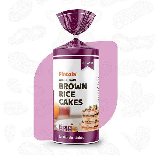 Pintola Organic Wholegrain Brown Rice Cake (130gm Each) Multigrain Salted