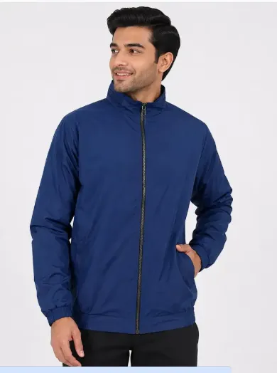 Dark Blue Unisex Light Weight Wind Cheater Jacket