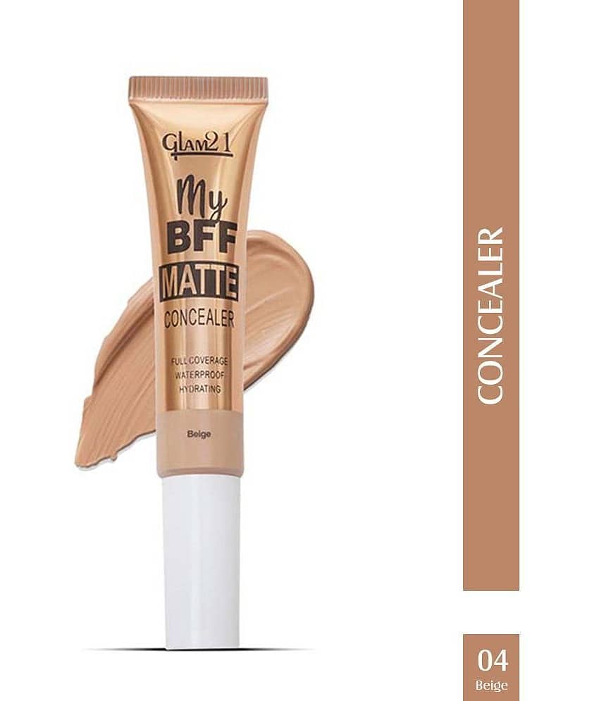 Glam21 My BFF Matte Concealer Matte Finish Waterproof Hydrating Long Wearing Formula 8gm Beige-04