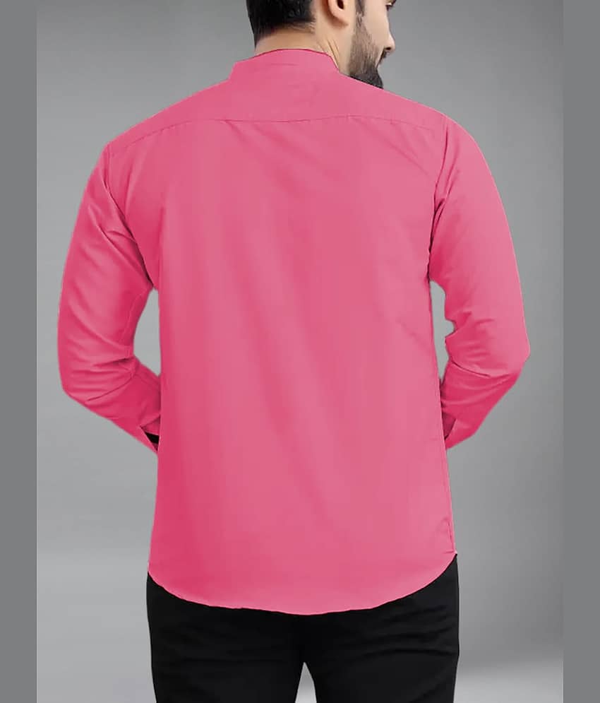 Apektra Cotton Blend Slim Fit Solids Full Sleeves Men's Casual Shirt - Coffee ( Pack of 1 ) view 2
