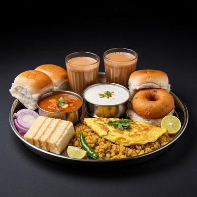 Desi Breakfast Platter