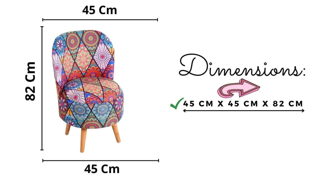 ShadowKart Ottoman Pouffes Sitting Mudda Puffy Stool for Living Room Dressing Table Pouf Round Footstool for Home Decor, Printed,18x18x32 Inch view 2