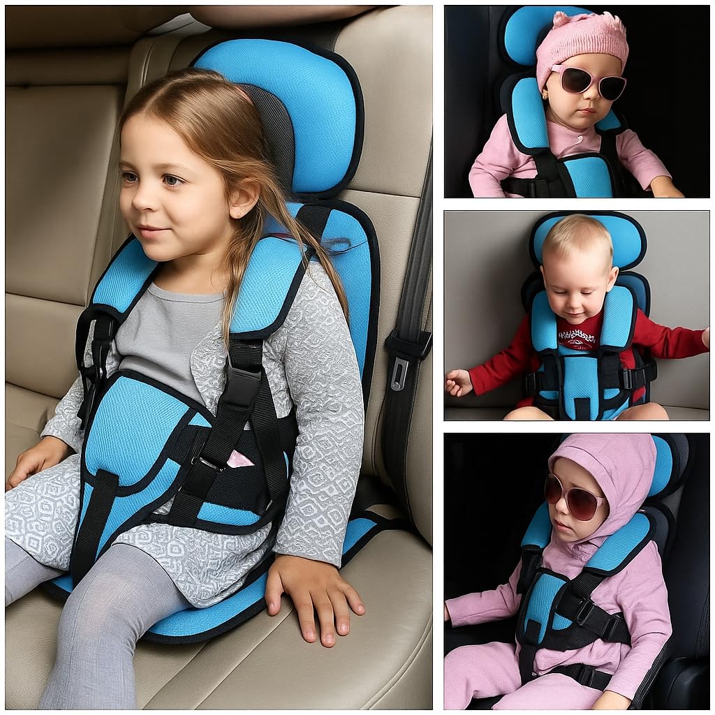 Baby Car Seat for Infants & Toddlers – Comfort Cushion & Safety Harness (Blue) view 2