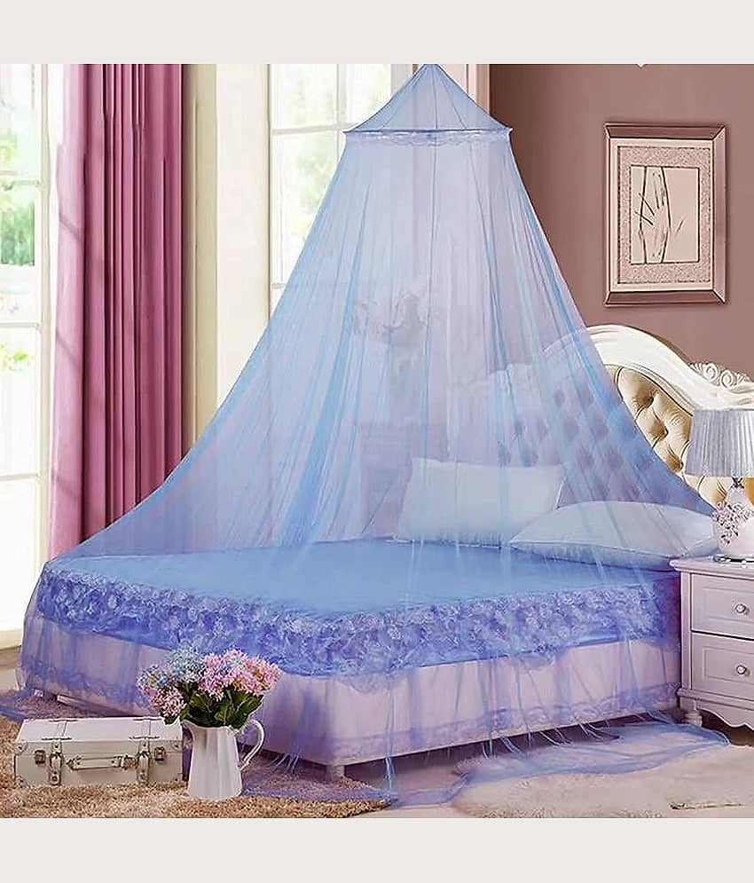 Classic Mosquito Net, Machardani King Blue Plain Mosquito Net, Machardani