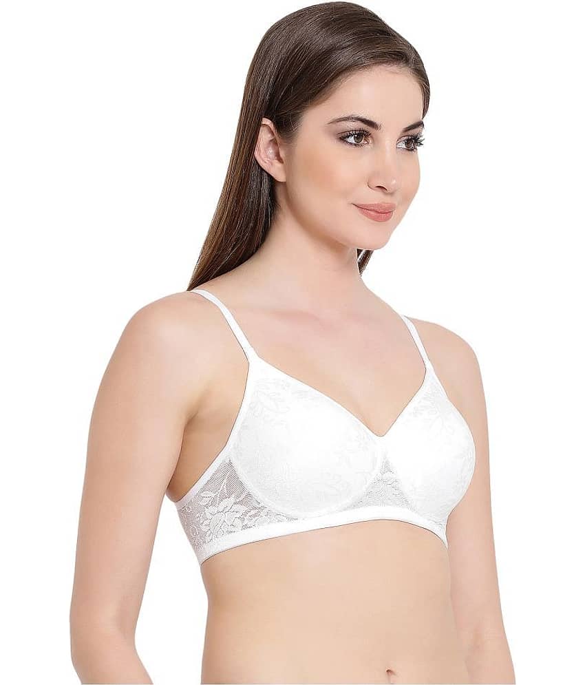 Clovia Lace Everyday Bra - White view 2