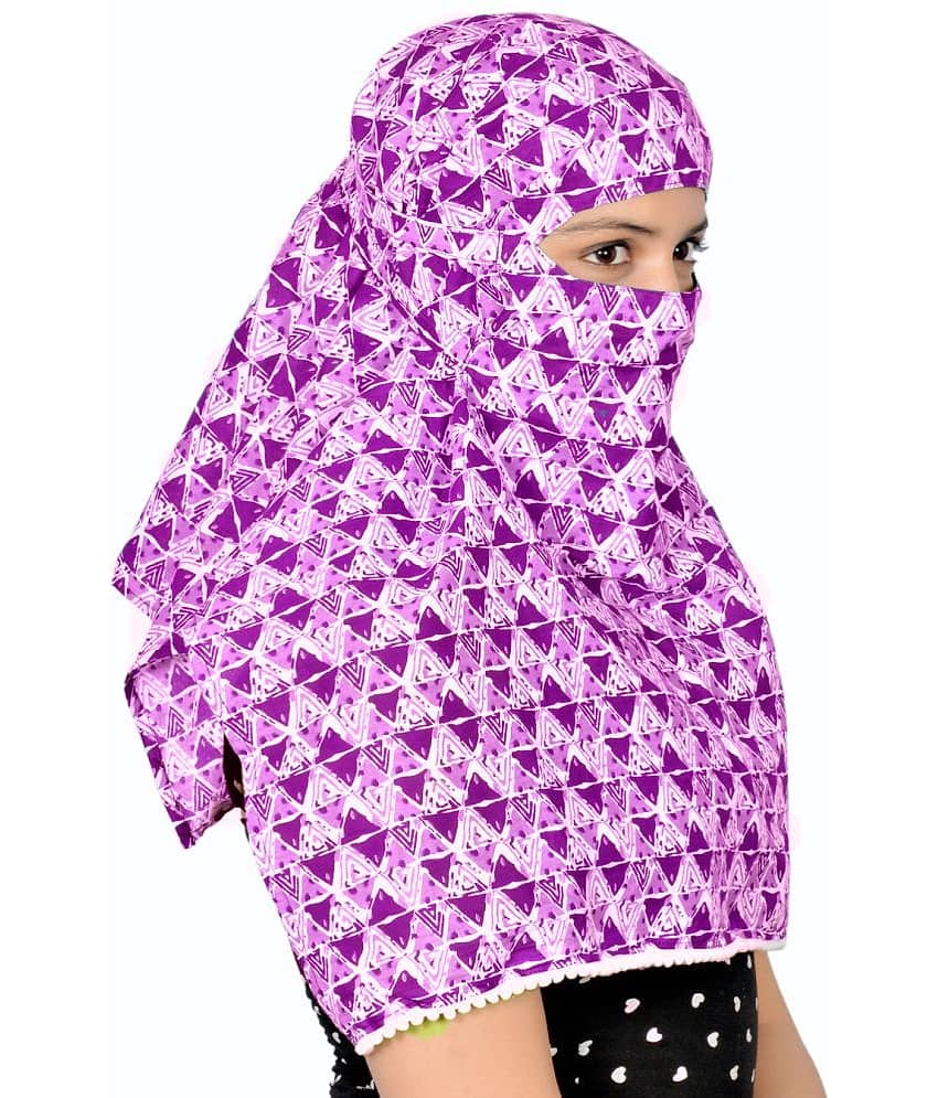 DEEPNYRA - LIVING STYLE Purple Cotton Women's Scarf ( Pack of 1 ) view 2