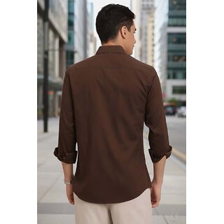 Casualbud Black Men's Cotton Regular Fit Shirt view 2