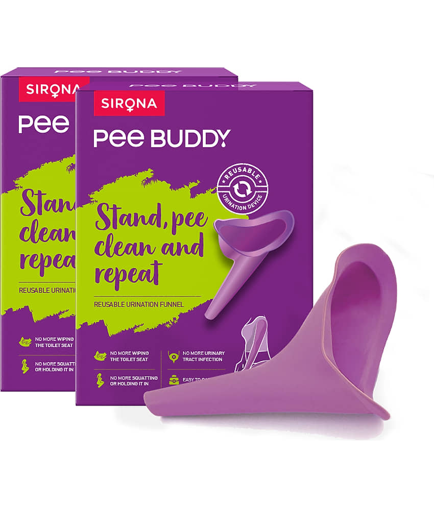 PEE BUDDY Reusable Portable Stand and Pee Urination Device for Women - Pack of 2 | Portable, Leak-proof and Zero Spillage