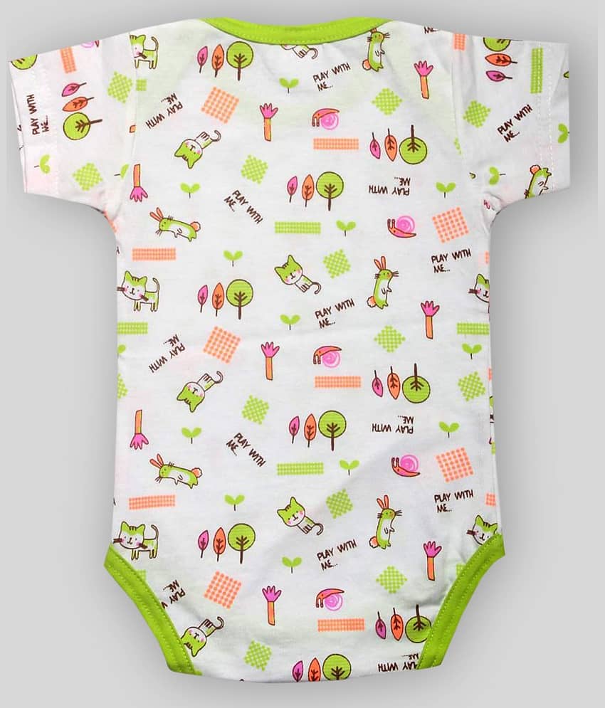 INFANT Pack of 1 Unisex for Baby Cotton Bodysuit ( Green ) view 2