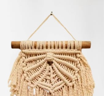 Handmade Macrame Wall Hanging | Boho Cotton Wall Decor view 2