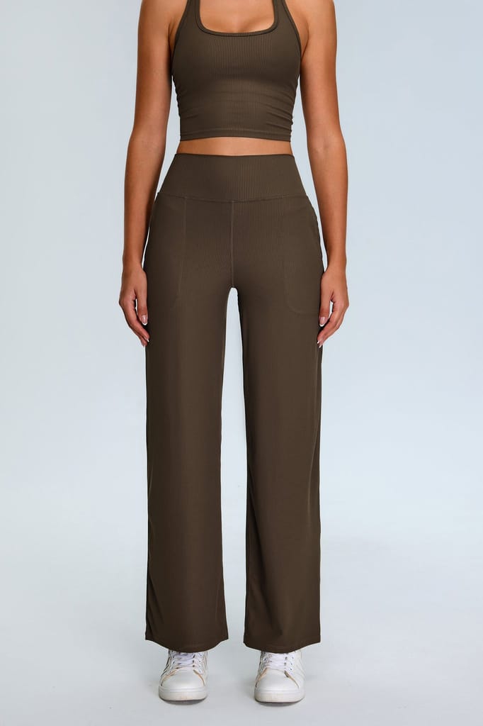 Lino Chocolate Light Trackies view 2