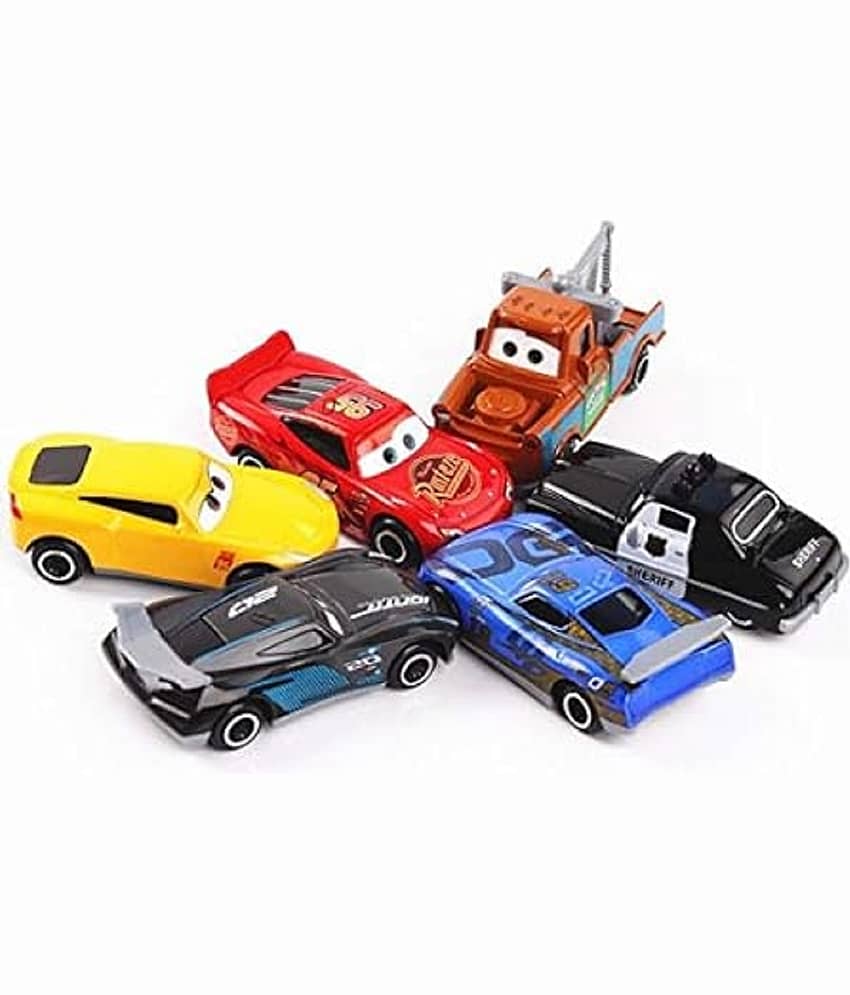 FEDIFU Mini Metal Die Cast Car Set of-6 Toy Vehicle Play Set Free Wheel High Speed Unbreakable Car for Kids, Small Racing Car for Exciting Playtime Adventures, Movie Vehicles Car for Kids view 2