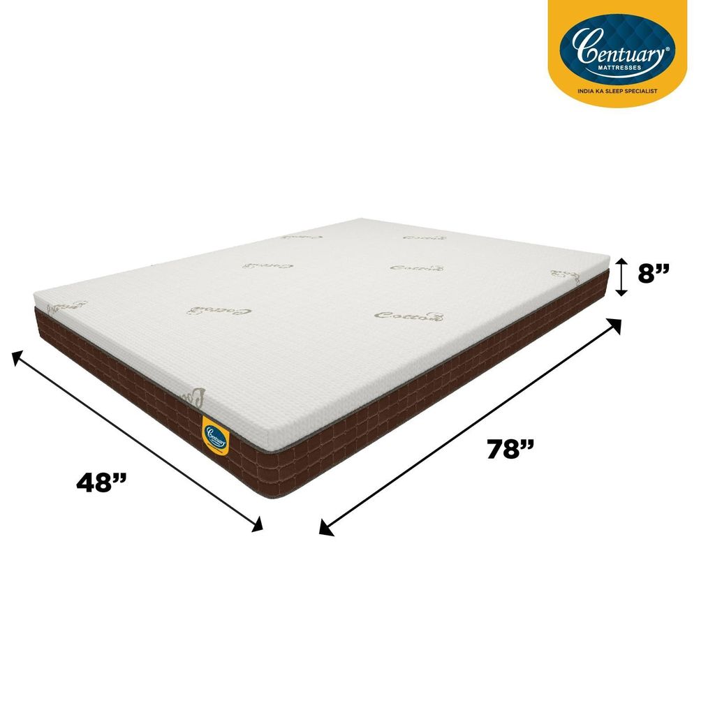 Centuary Mattresses Natura Latex 8 Inch Medium Firm with Copper Gel Foam & Rubberised Coir Mattress view 2