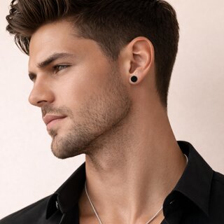 Mens Earring (Barbell Stud Style) view 2