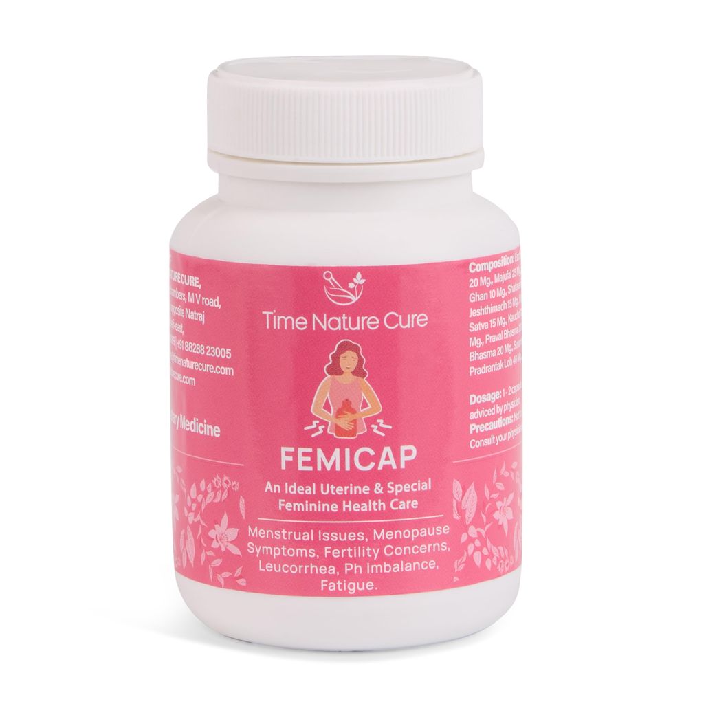 Time Nature Cure Femicap Uterine & Feminine Health Supplement, 30 Capsules, Ayurvedic Formula view 2