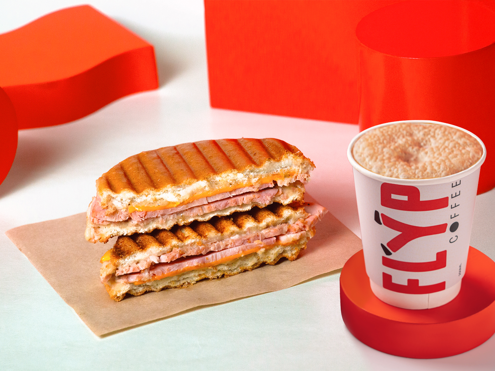 Ham and cheese bunto + any cold coffee