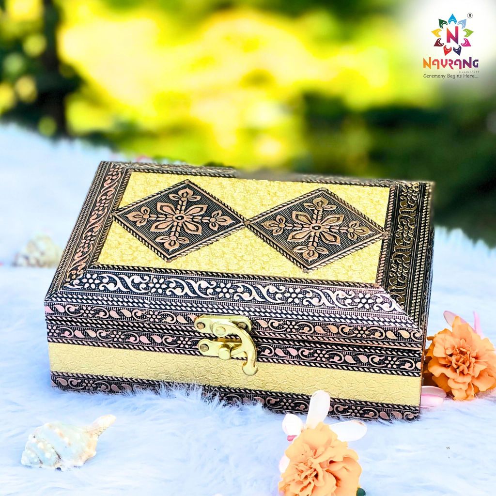NAVRANG Wooden Jewellery Box For Women/Vanity Box/Jewellery Storage Box/Gift Box Multipurpose 7 x 5 Inch Decortive Box view 2