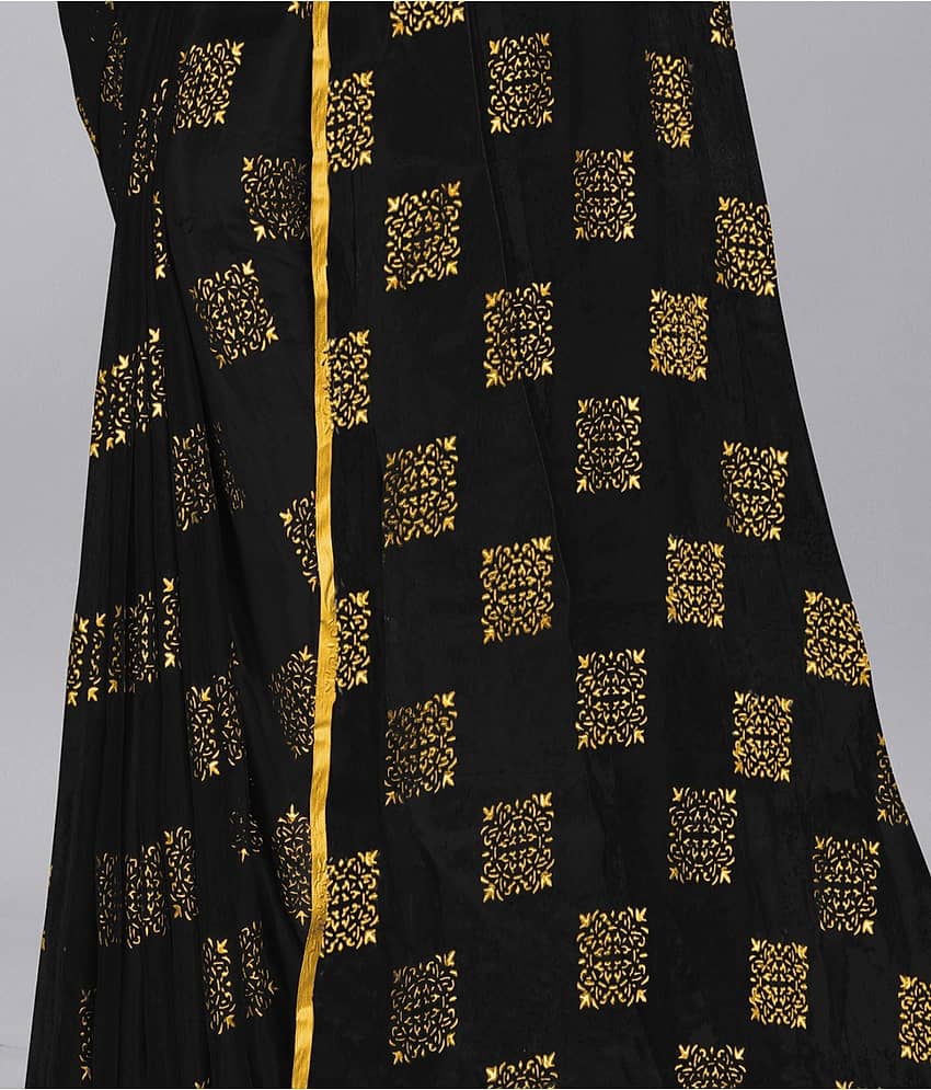 Rhey Chiffon Printed Saree With Unstitched Blouse Piece ( Rama ) view 2