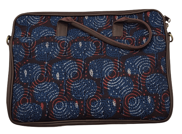 Nirjhari Crafts Leather and Fabric Laptop Bag view 2