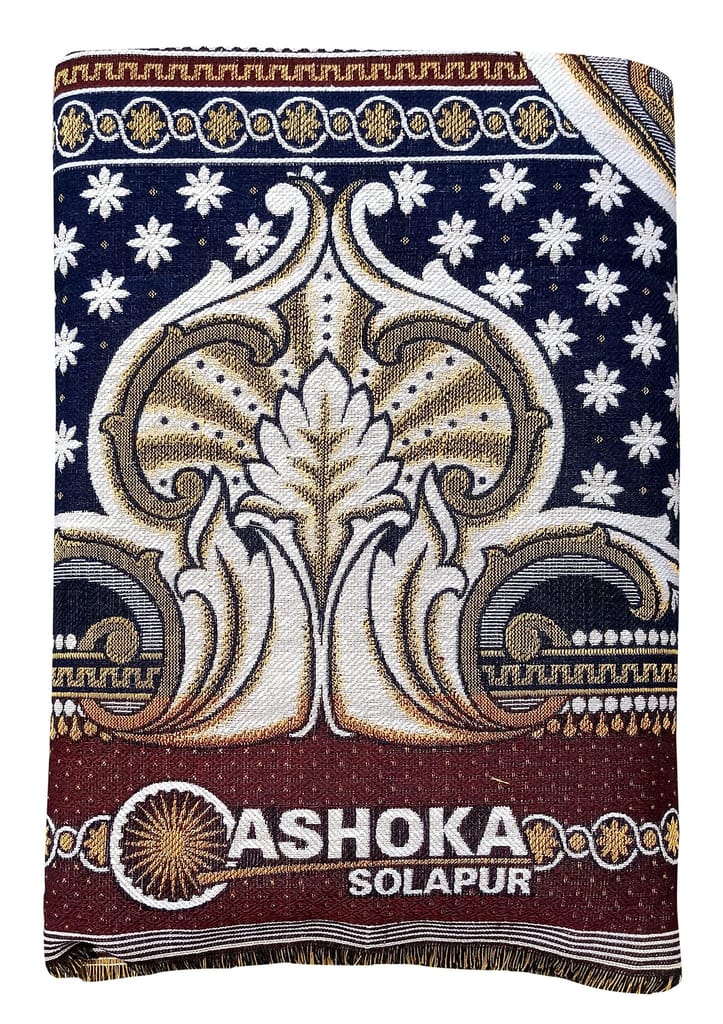 Mandhania Cotton Royal King Size Solapuri Chaddar (7.5 X 9 ft) view 2