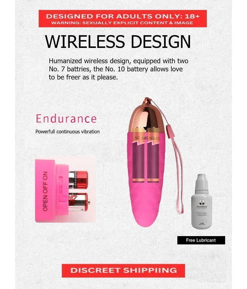 Female Strong Vibrator- Multiple Vibration Modes | Silicone Rubber Material for Body Safe with Free Kaamraj Lube