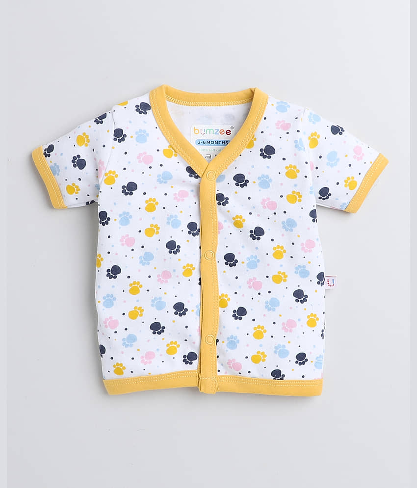 BUMZEE Pack of 3 Baby Girls Cotton Shirt ( Yellow ) view 2