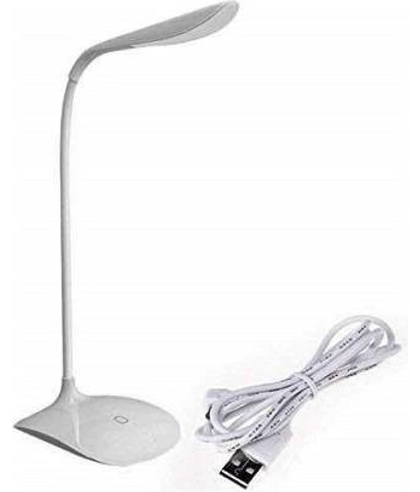 FIVANIO White Study Table Lamp ( Pack of 1 )