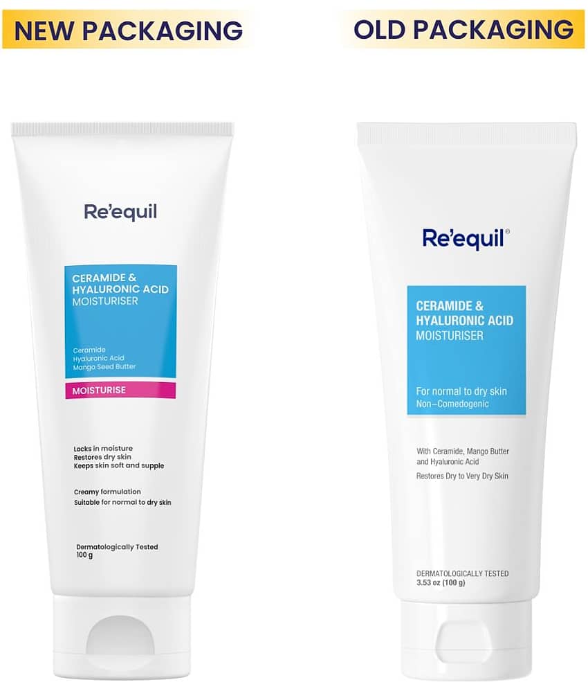 Re'equil Ceramide & Hyaluronic Acid Moisturiser For Normal To Dry Skin 100gm ( Pack of 1 ) view 2
