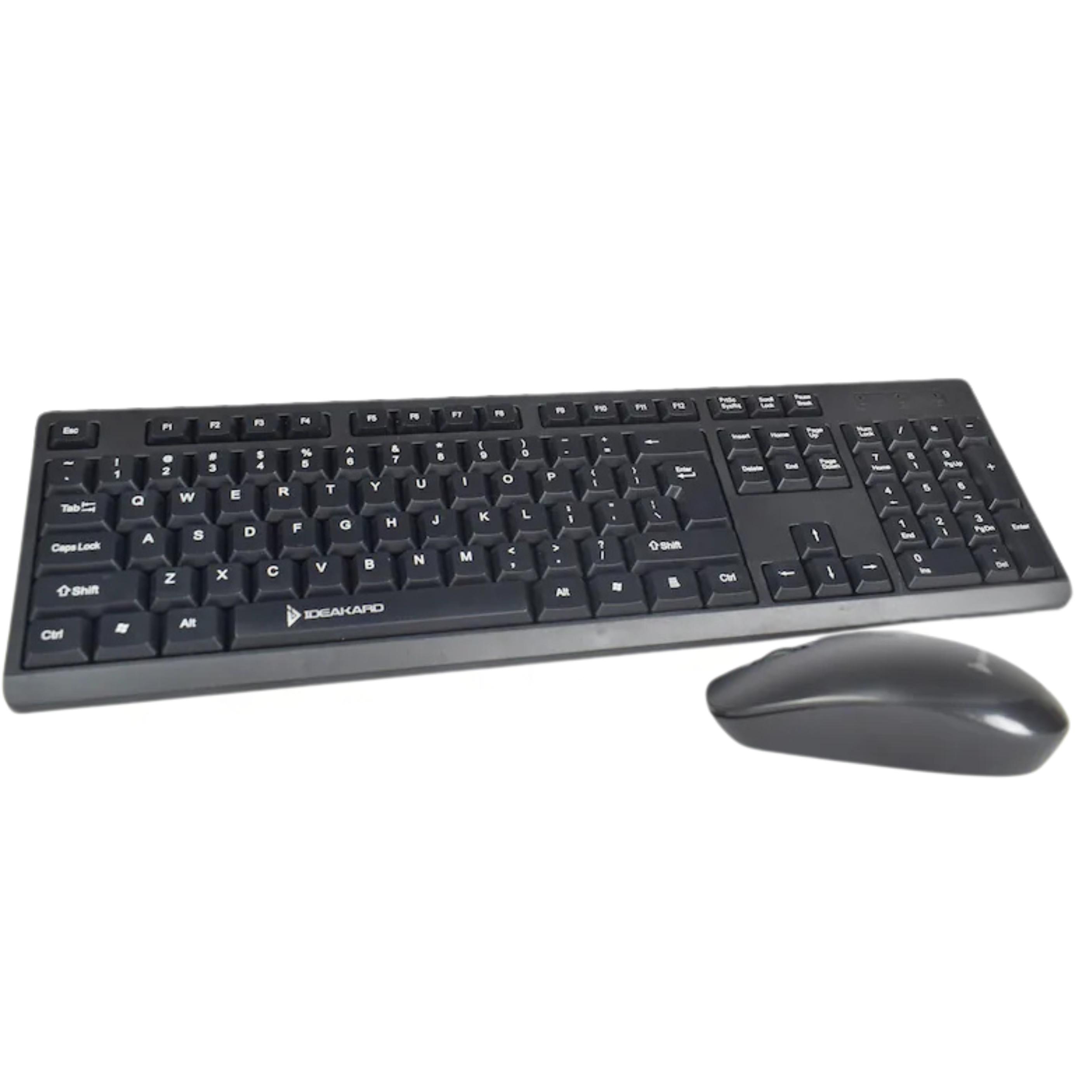 Ideakard X1850 | Wireless Keyboard and Mouse Combo |Ultra-Slim Design | Silent Typing |High Reliability |Black view 2