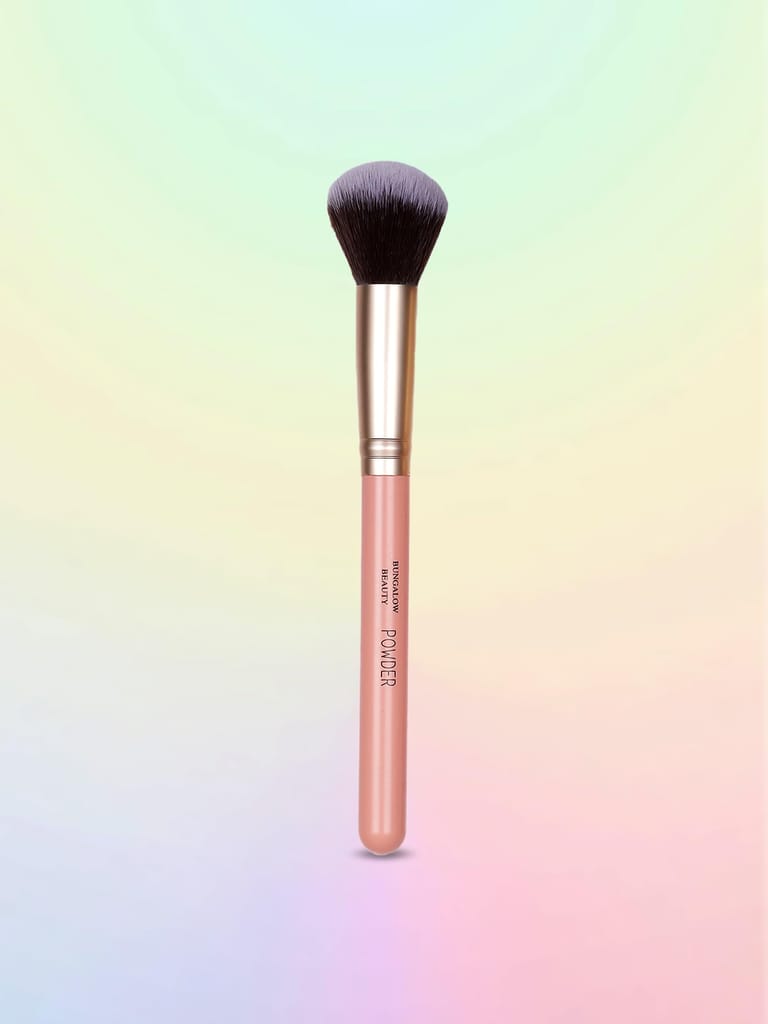 Professional Powder Makeup Brush, Soft Synthetic Bristles, Rose Gold Handle view 2
