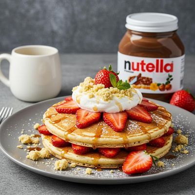 Nutella And Fresh Strawberry Pancake