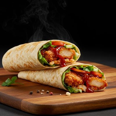 Sizzling Bbq Fried Chicken Wrap