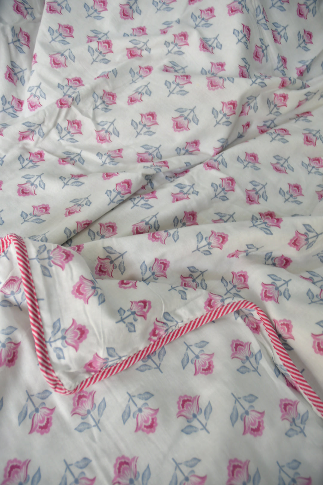 Pastel Pink Buta Dohar : Premium CottonDouble