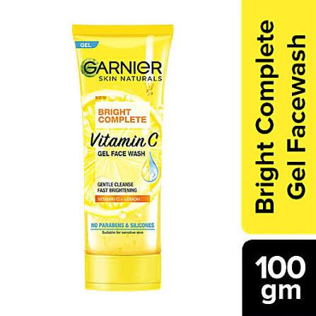 GARNIER BRIGHT COMPLETE FACE WASH VITAMIN C 100GM