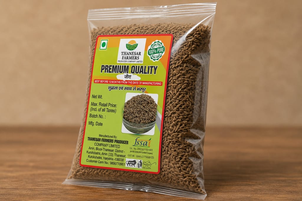 Thanesar Farmers Premium Quality Jeera Cumin Seeds 100 gram *5 packet Pack view 2