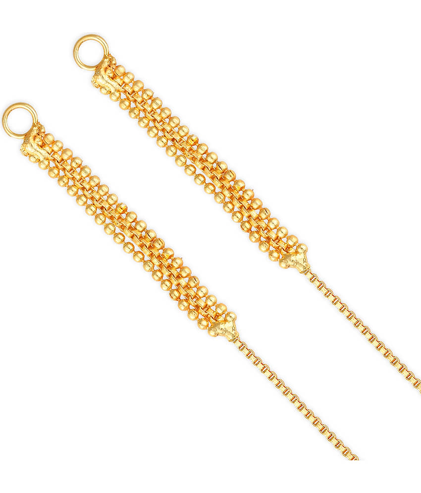 Vighnaharta 1 one gram gold Plated alloy Kanchain Ear chain kanoti ear Cuff Ear to Ear Chain for Women and Girls- (VFJ1015KC)