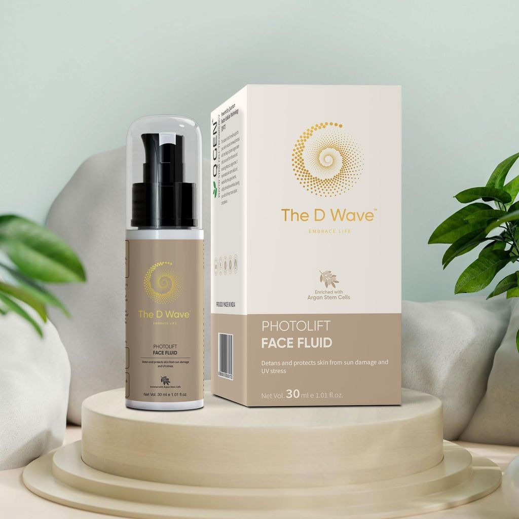 The D Wave Photolift Face Fluid Face Cream For Tan Removal - 30ML | Reduces hyperpigmentation | Detans and protects skin from sun damage and UV stress | Restore skin elasticity view 2