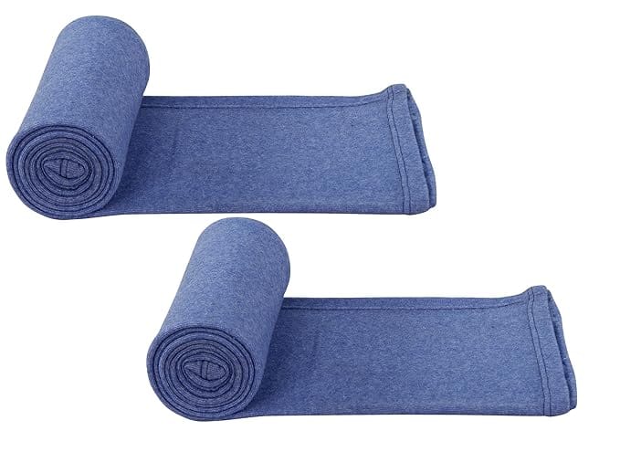 Dream Living Woolen Blanket Warm and Super Soft Single Bed Blankets for All Season (Blue, Pack of 2) view 2