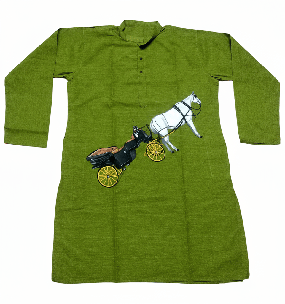 Classic Vintage Designed Fabric Printed Pure Cotton Kurta for Men view 2