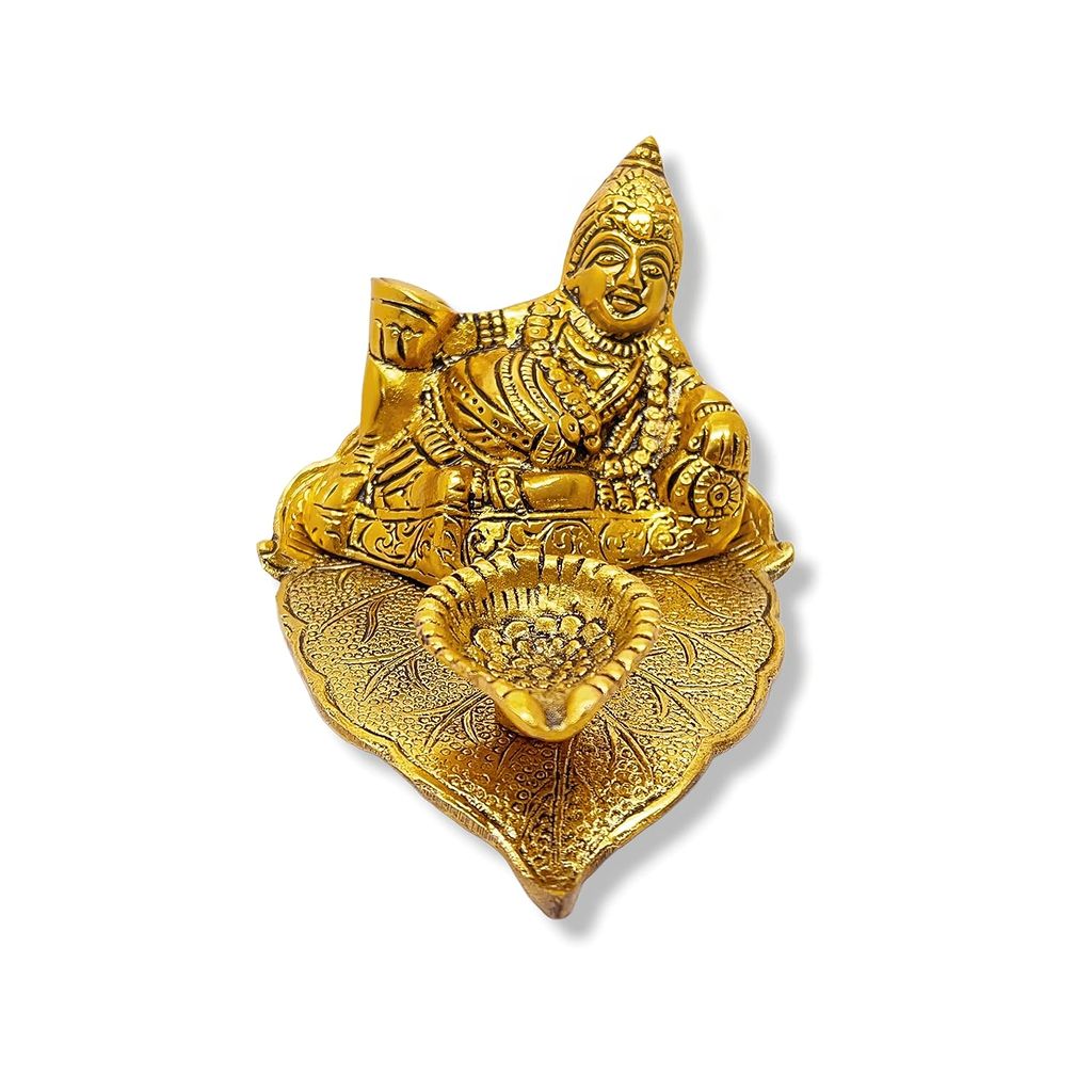Metal Kuber Deepam Oil lamp for or Bringing Good Luck, Prosperity and Wealth ,Kuber Diya view 2