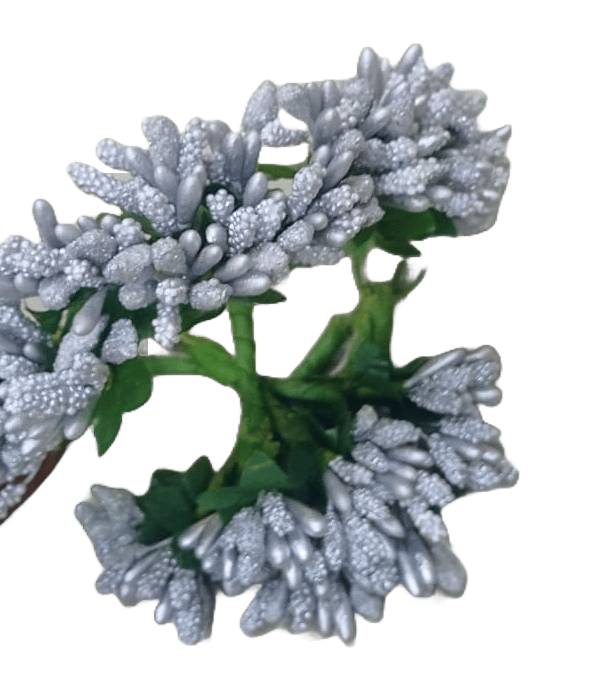 Artificial Silver Flower Hair Accessory for Women view 2