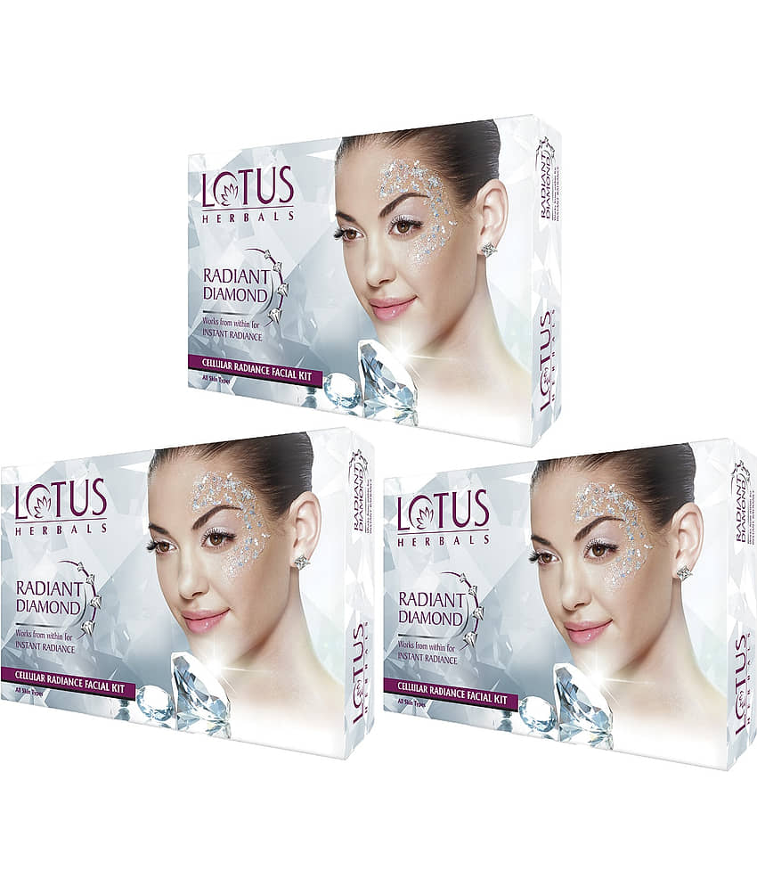 Lotus Herbals Radiant Diamond Cellular Radiance 1 Facial kit 37g (Pack of 3)