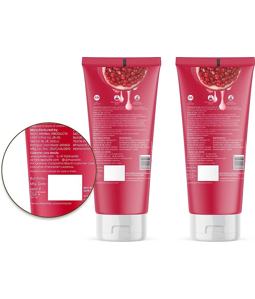 PLIX THE PLANT FIX Set Of 2 Pomegranate Youth Renewal Face Wash - 100 ml Each view 2