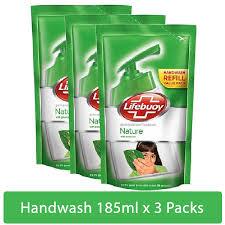 Lifebuoy Nature Germ Protection Handwash Refill 185ml(Pack Of 3)