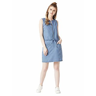 Miss Chase Womens Denim Body con Dress view 2